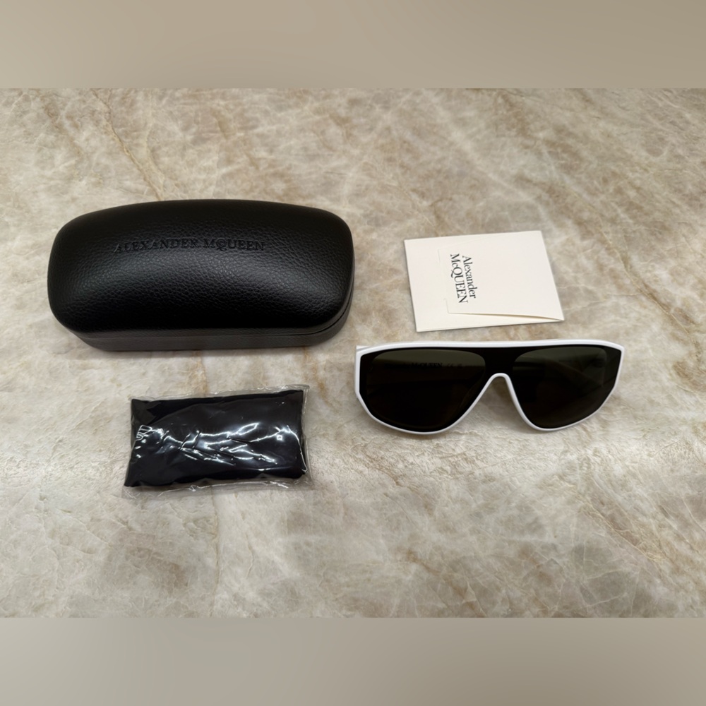Alexander McQueen Black and White Sunglasses